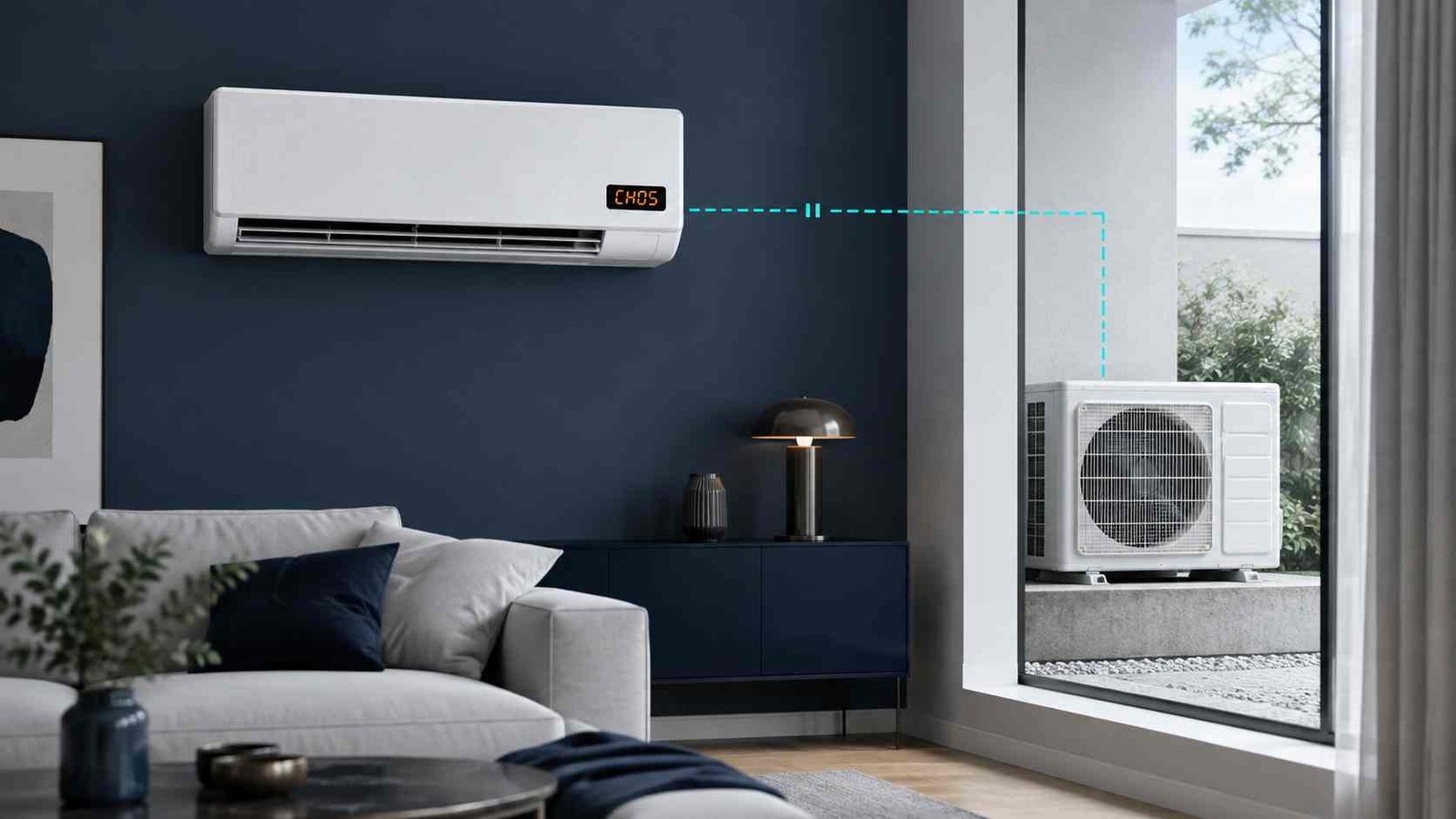 Split air conditioner displaying CH05 indoor outdoor communication error