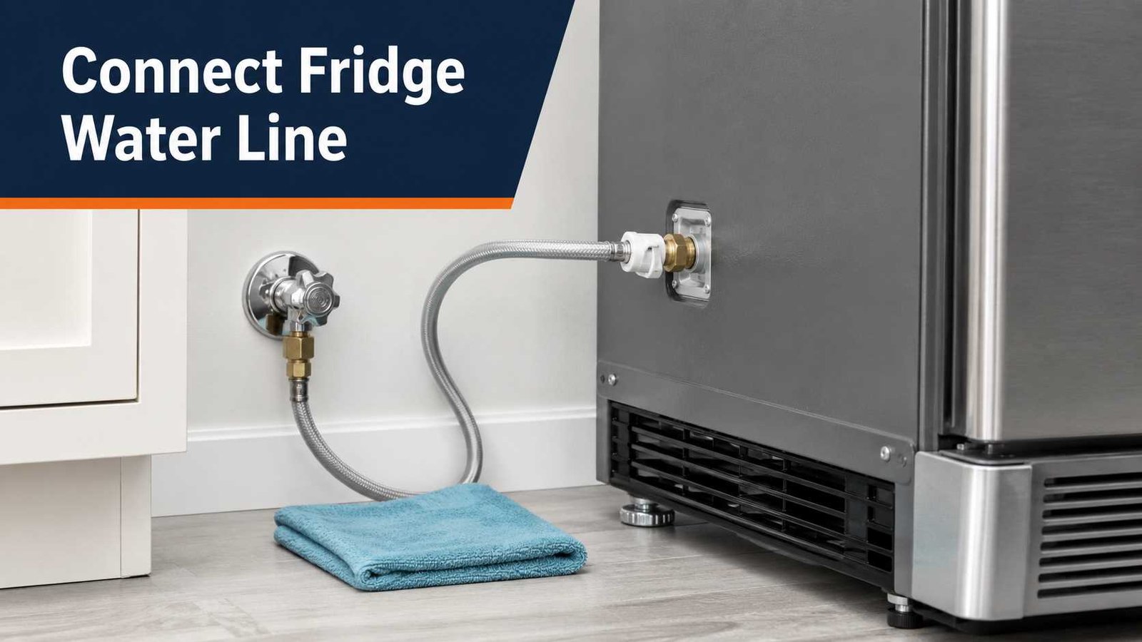 Refrigerator water supply line connected to the rear water inlet