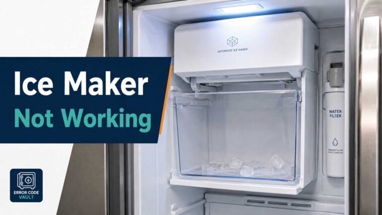 Refrigerator ice maker with an empty ice bin and no ice production