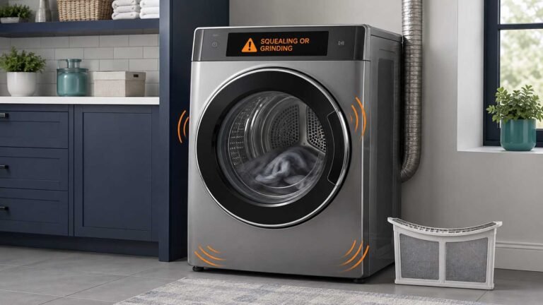 Dryer Making a Squealing or Grinding Noise? Causes and Checks