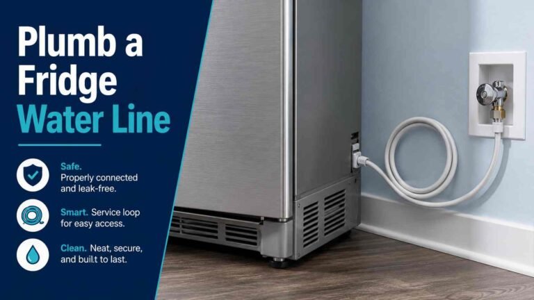 Refrigerator water line connected to an accessible cold-water shutoff valve