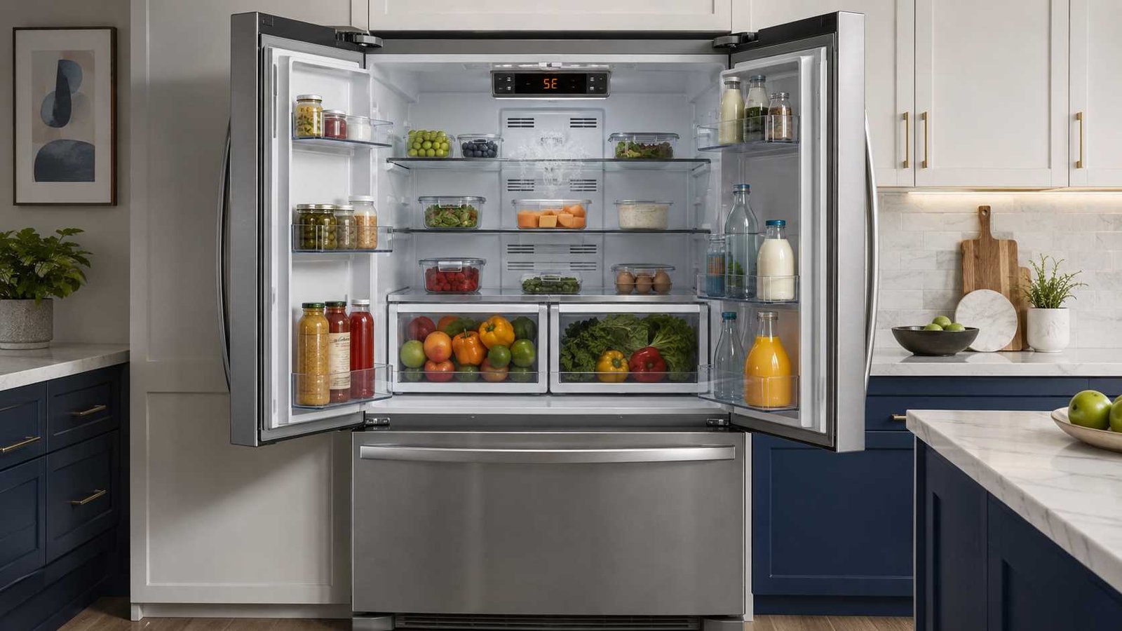 Samsung refrigerator display showing 5E defrost sensor error